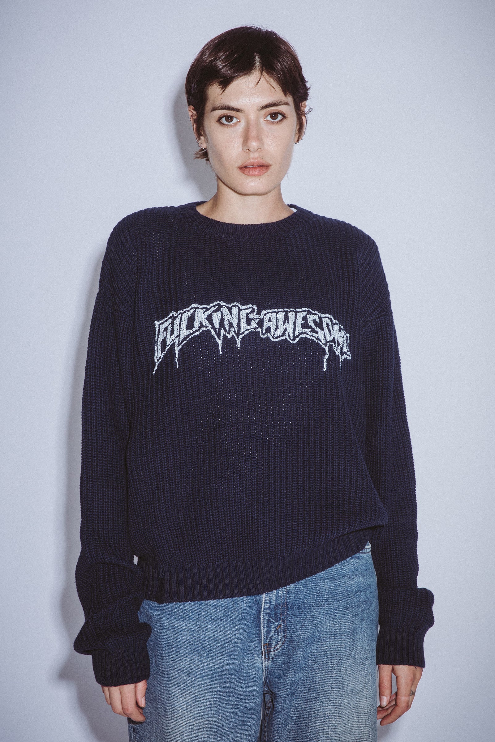 Drip Logo Knitted Sweater – Fucking Awesome Japan