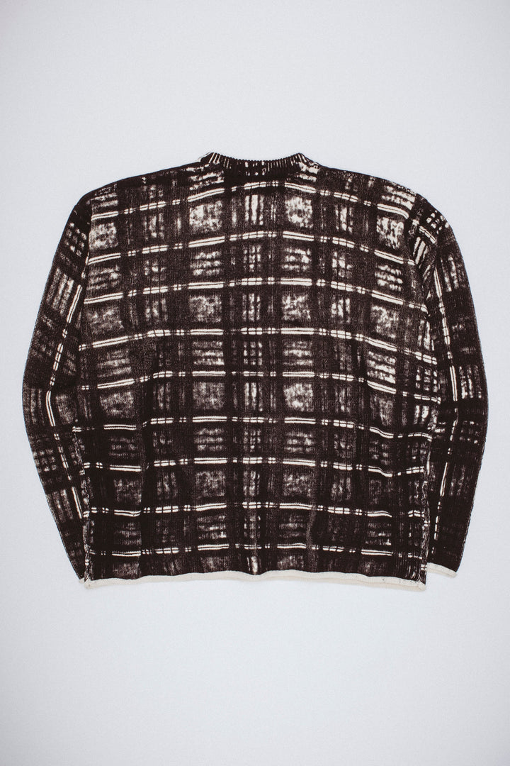 Printed Plaid Sweater