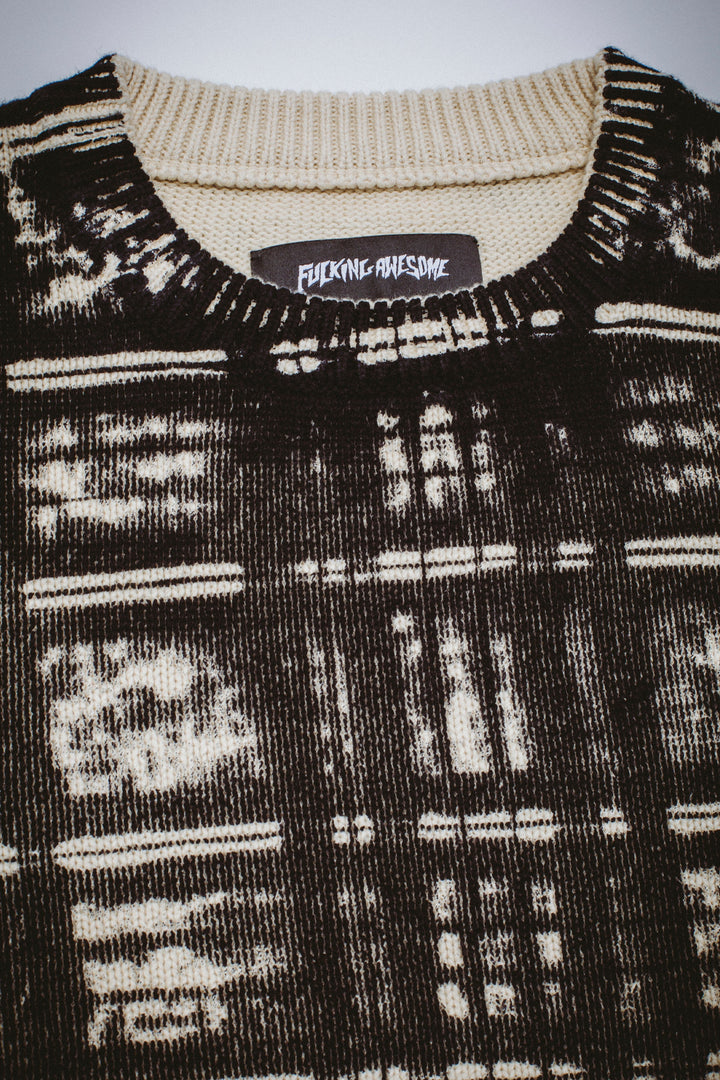 Printed Plaid Sweater