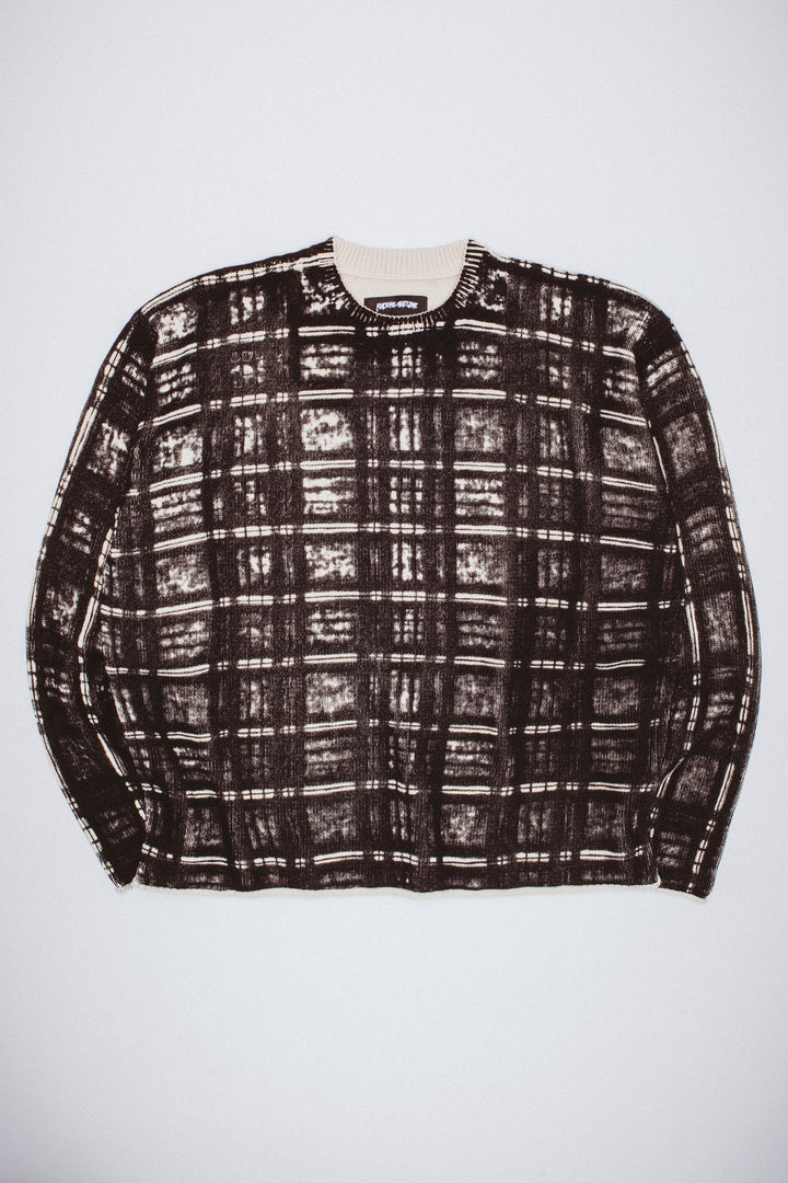 Printed Plaid Sweater