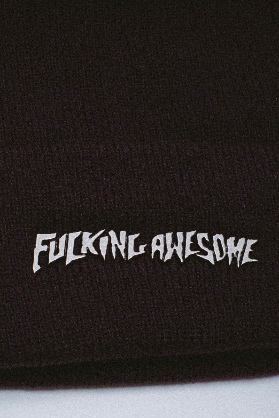 Metal Stamp Logo Cuff Beanie