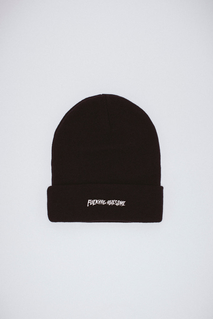 Metal Stamp Logo Cuff Beanie