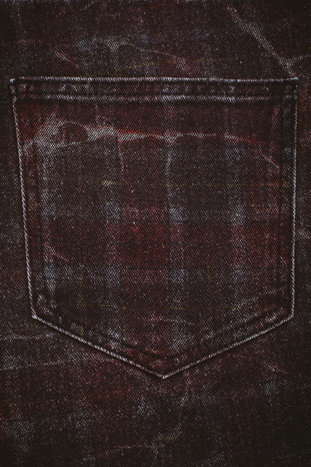 Distressed Plaid Fecke Jeans