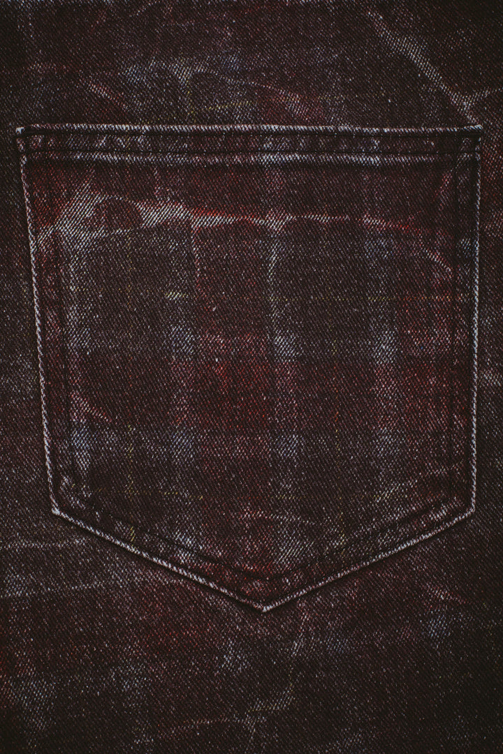 Distressed Plaid Fecke Jeans