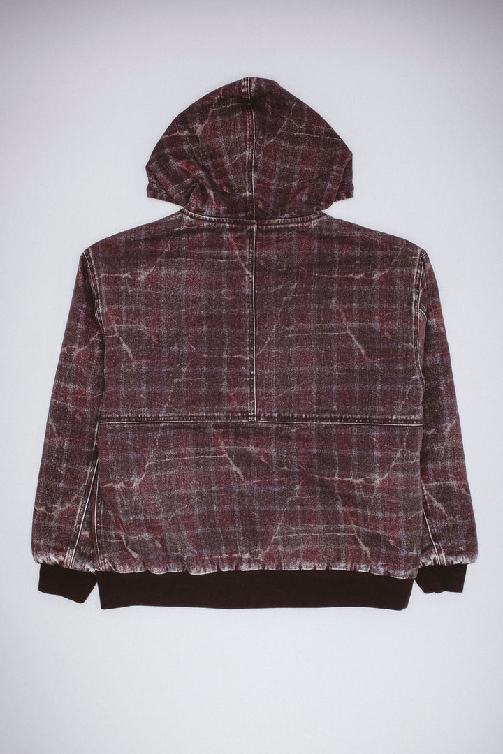 Distressed Plaid KO Work Jacket