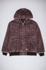 Distressed Plaid KO Work Jacket