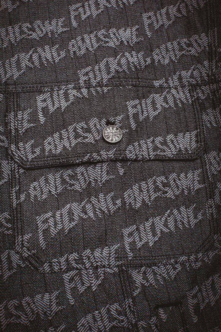 Herringbone Oversized Work Jacket