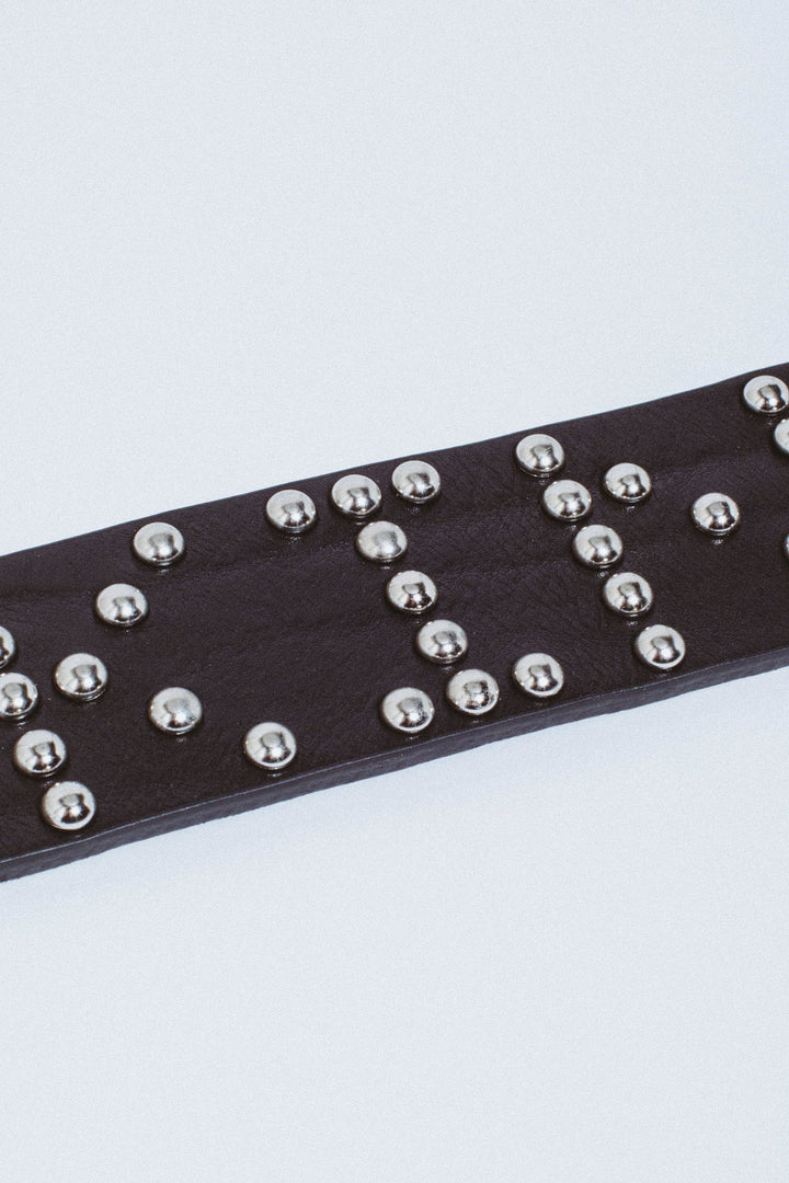 FA Studded Leather Belt