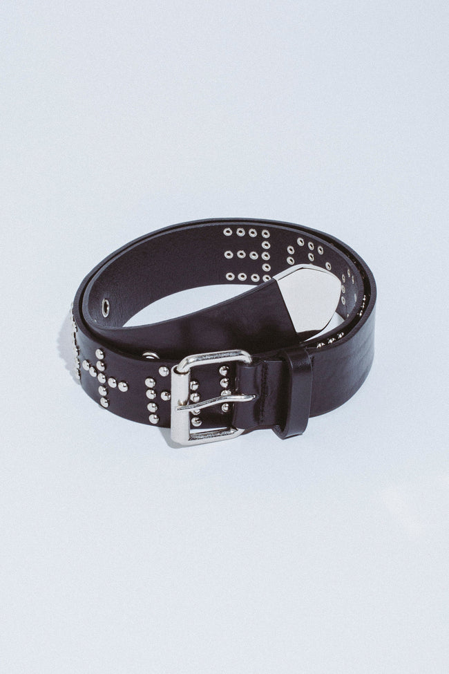 FA Studded Leather Belt