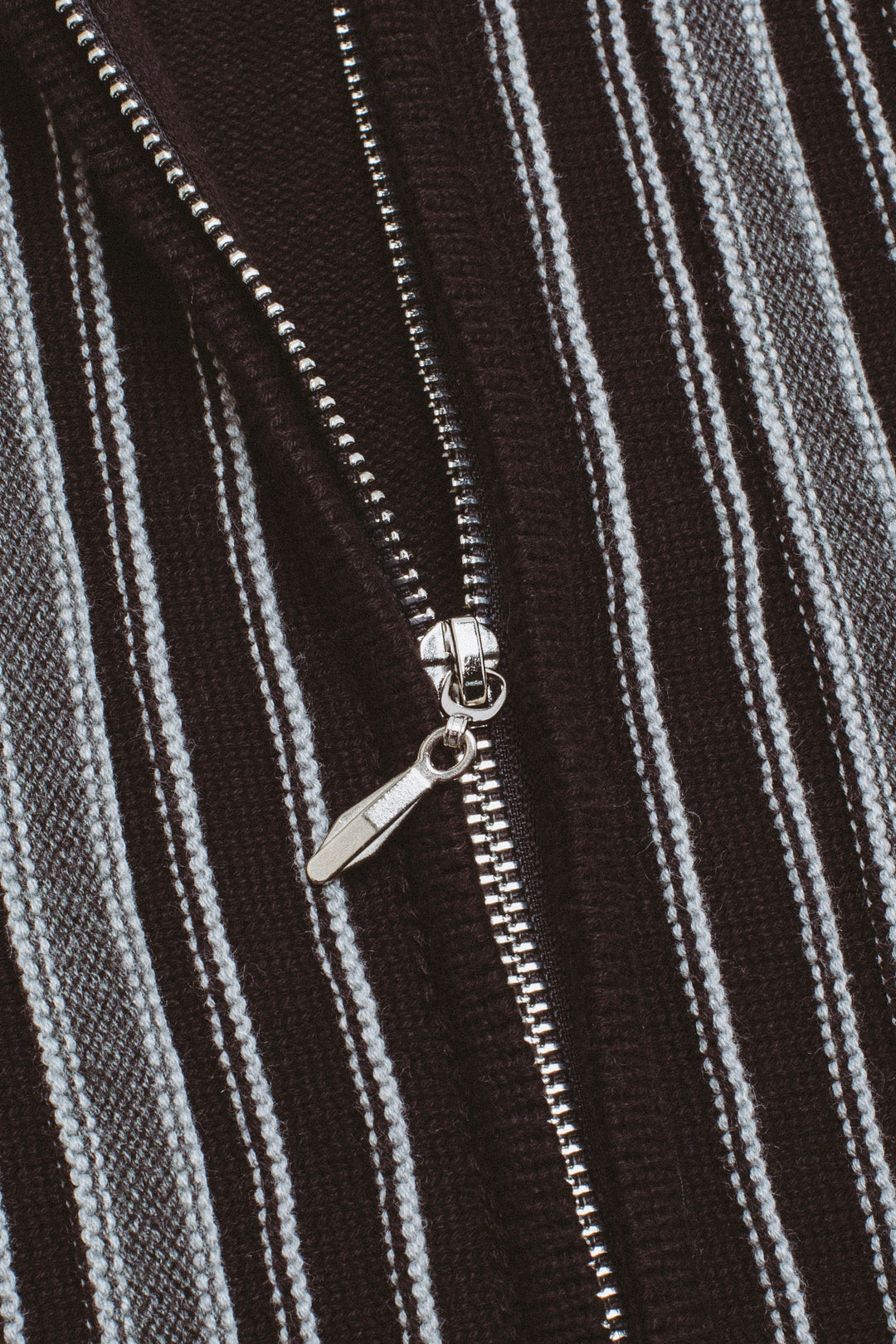 Mono Multi Stripe Zip Cardigan