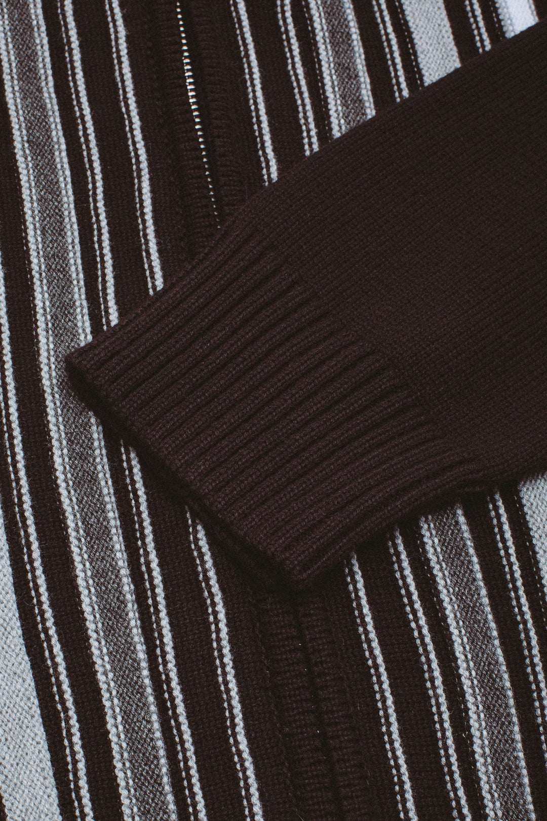 Mono Multi Stripe Zip Cardigan
