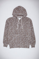 Burnt Sticker Stamp Zipped Hoodie