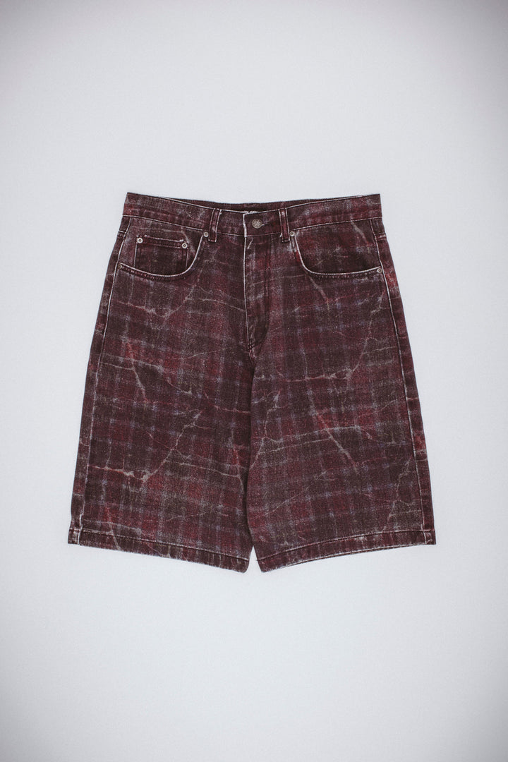Miller Plaid Denim Short