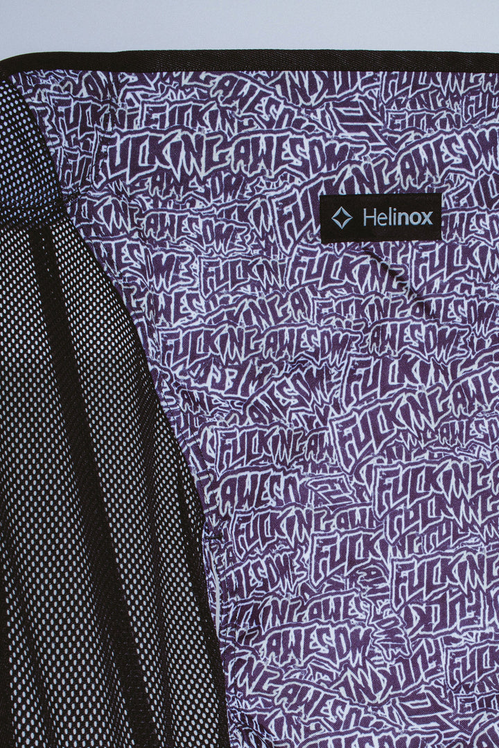 Burnt Stamp Logo Helinox Chair One