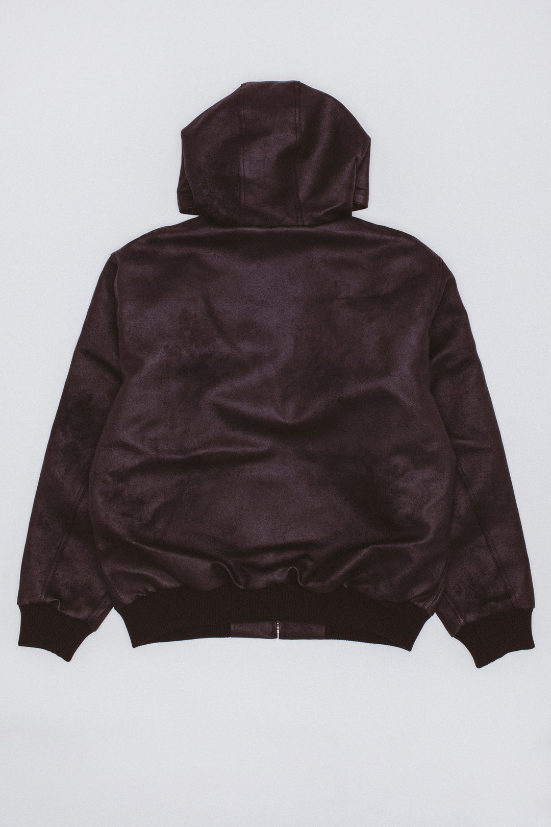 Faux Leather Hooded Jacket