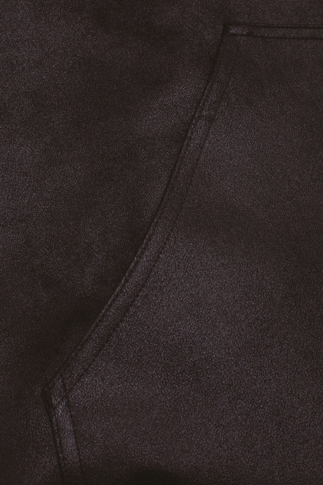 Faux Leather Hooded Jacket