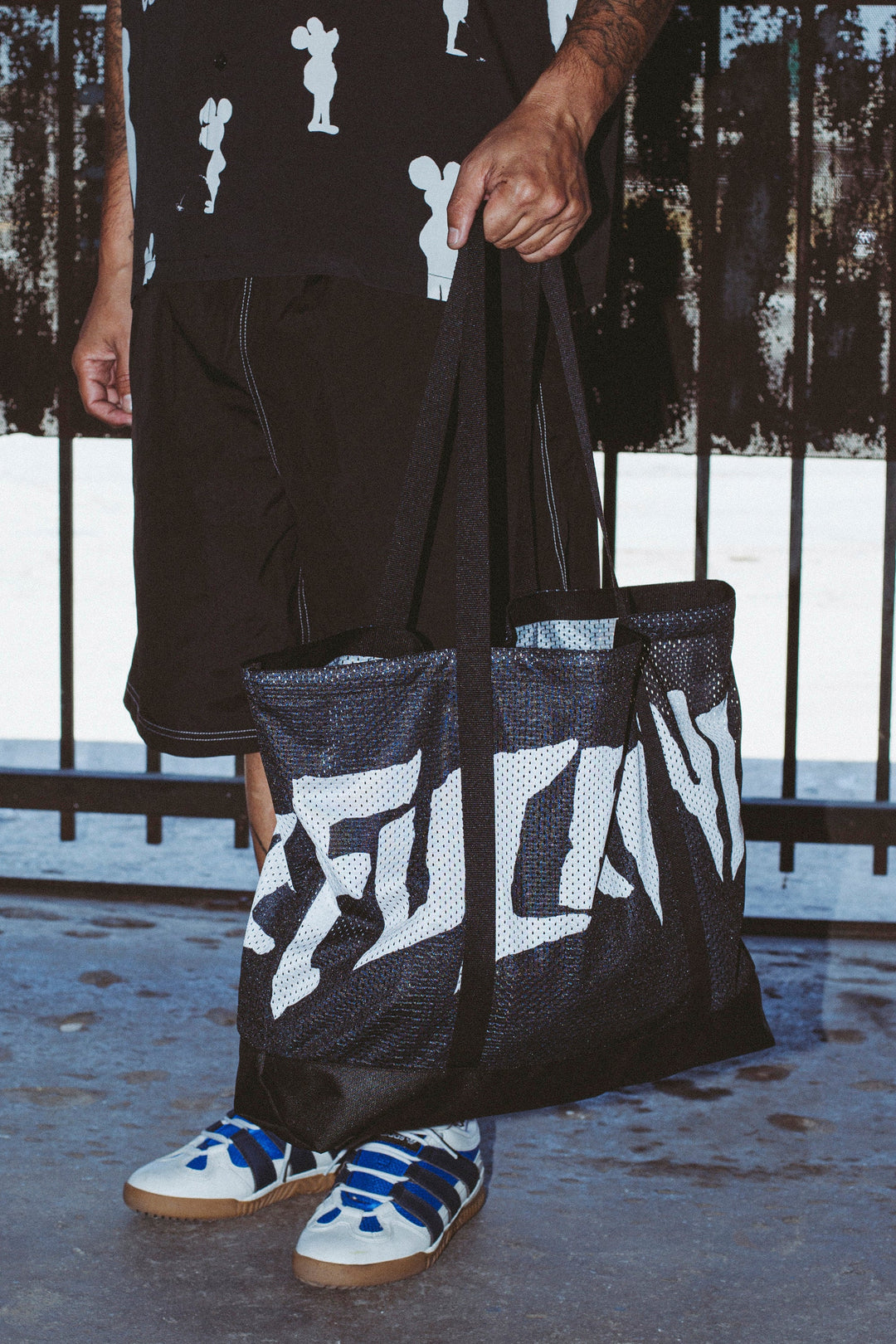 Stamp Logo Mesh Tote Bag