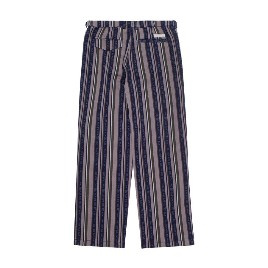 Striped Pleated Chino