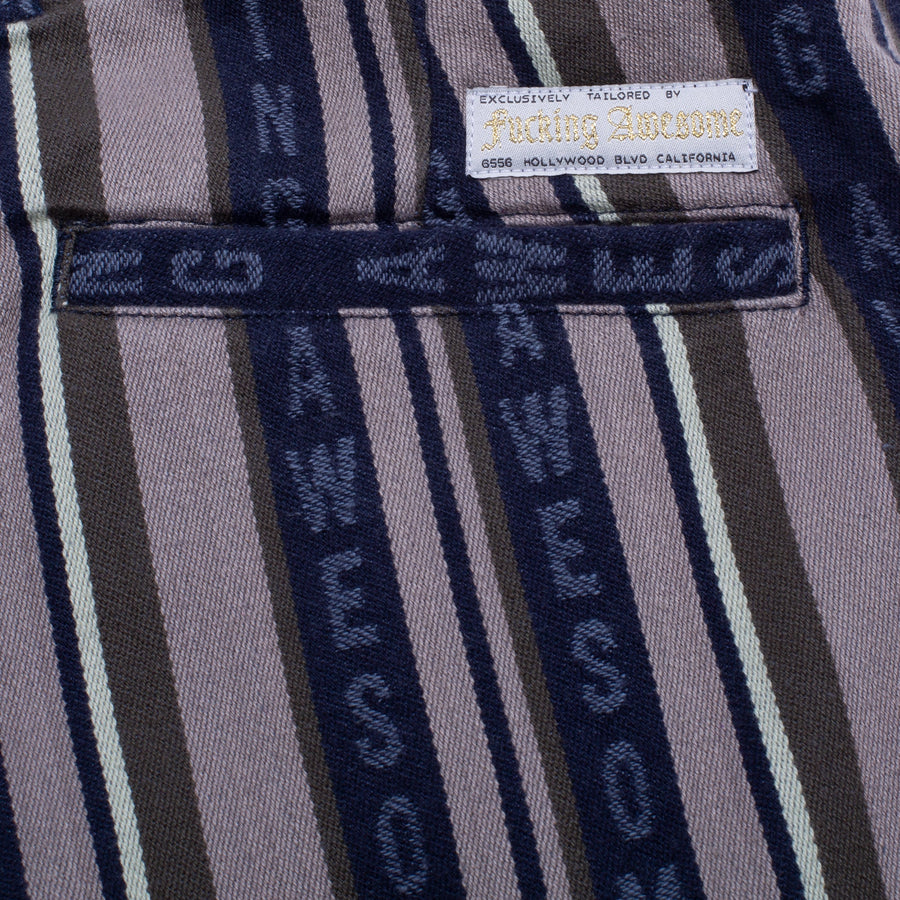 Striped Pleated Chino