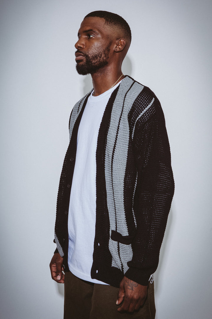 School Striped Cardigan Sweater