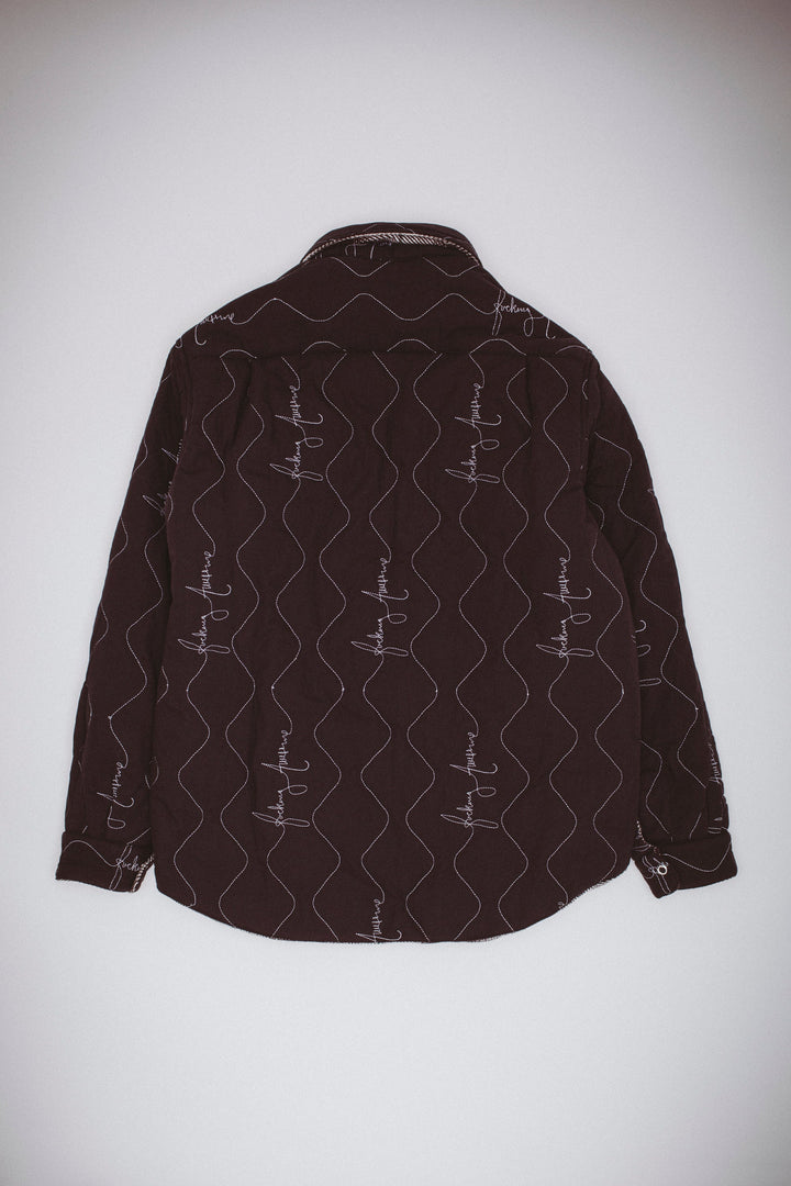 Quilted Reversible Shadow Plaid Overshirt